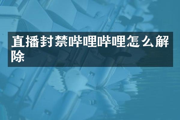 直播封禁哔哩哔哩怎么解除