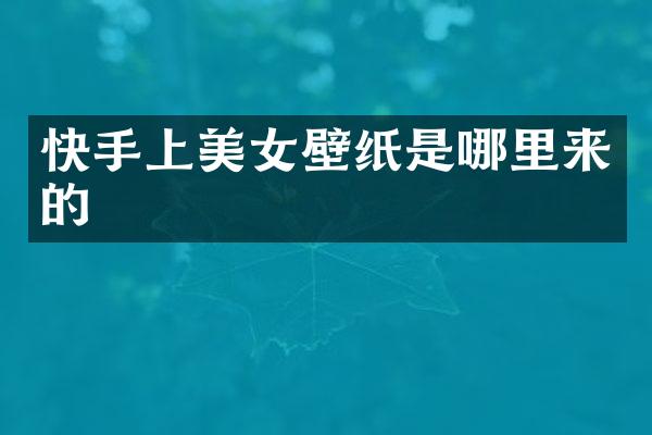 快手上壁纸是哪里来的