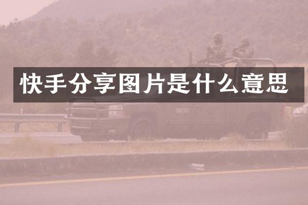 快手分享图片是什么意思