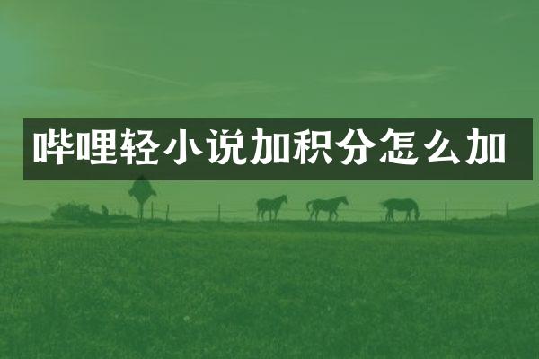 哔哩轻小说加积分怎么加
