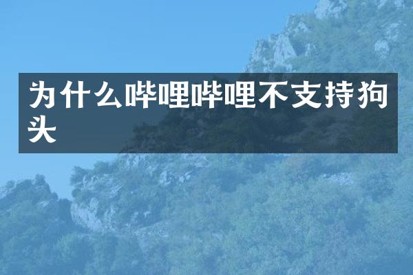 为什么哔哩哔哩不支持狗头