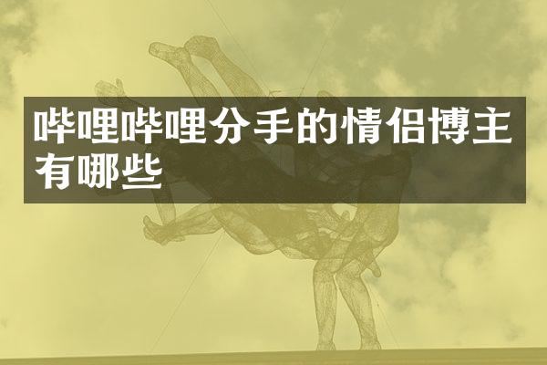 哔哩哔哩分手的情侣博主有哪些
