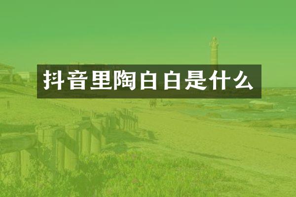 抖音里陶白白是什么