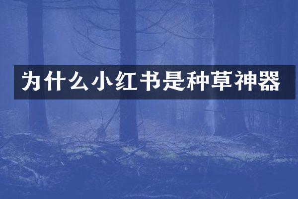 为什么小红书是种草神器