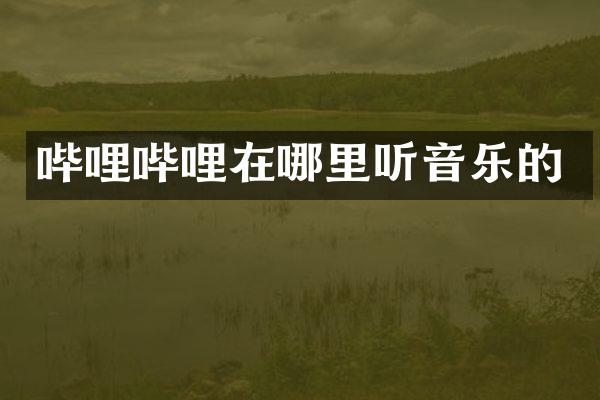 哔哩哔哩在哪里听音乐的