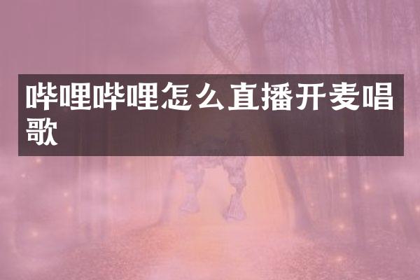 哔哩哔哩怎么直播开麦唱歌