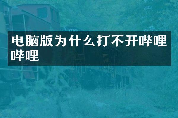 电脑版为什么打不开哔哩哔哩