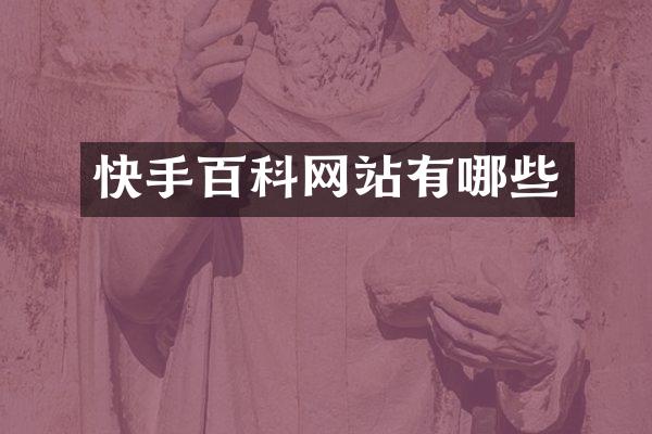 快手百科网站有哪些