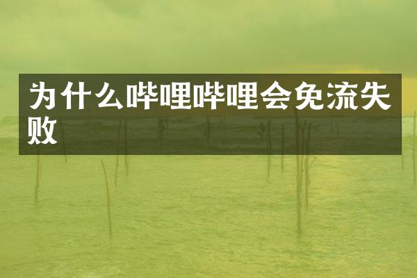 为什么哔哩哔哩会免流失败