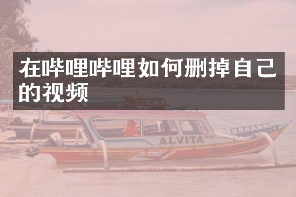 在哔哩哔哩如何删掉自己的视频