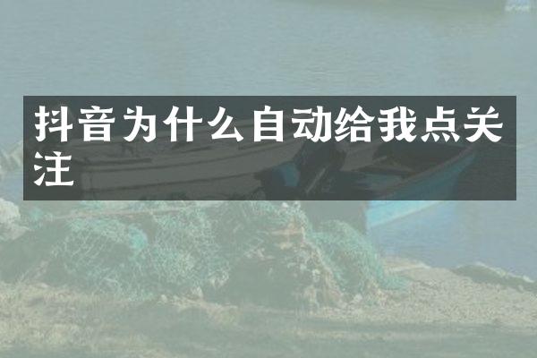 抖音为什么自动给我点关注