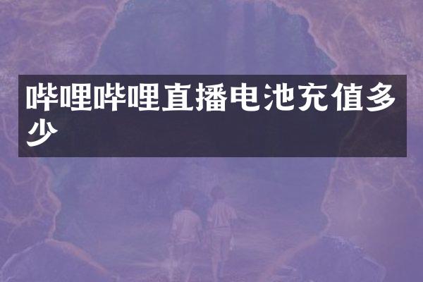 哔哩哔哩直播电池充值多少