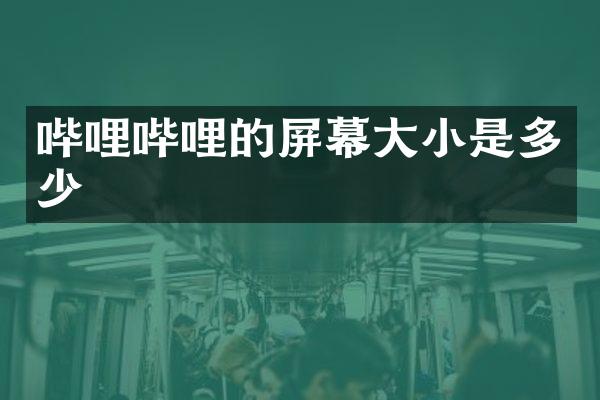 哔哩哔哩的屏幕大小是多少