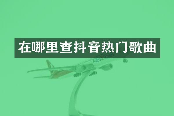 在哪里查抖音热门歌曲