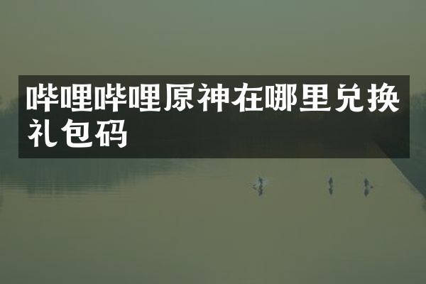 哔哩哔哩原神在哪里兑换礼包码
