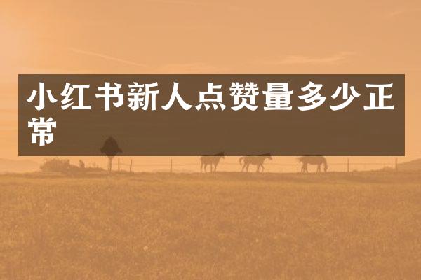 小红书新人点赞量多少正常