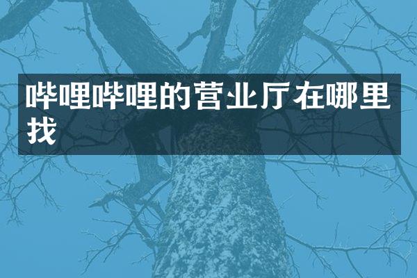 哔哩哔哩的营业厅在哪里找