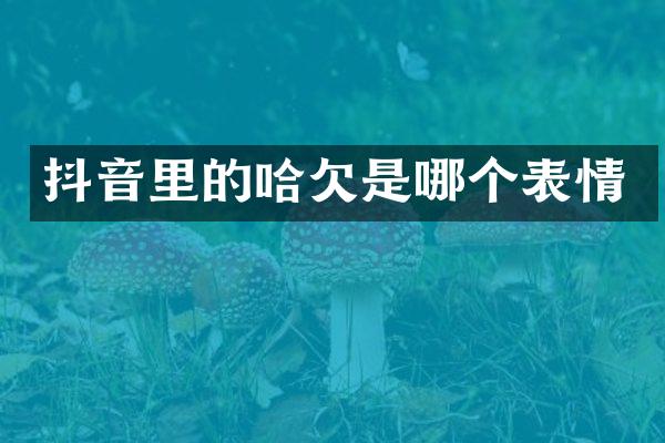 抖音里的哈欠是哪个表情