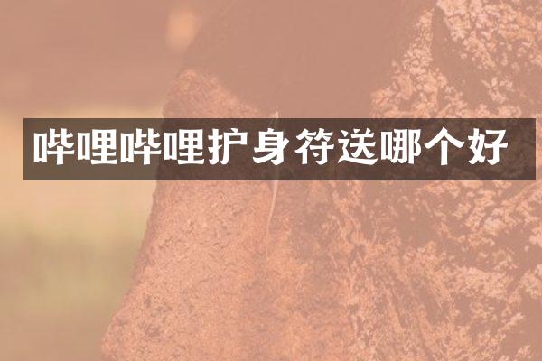 哔哩哔哩护身符送哪个好