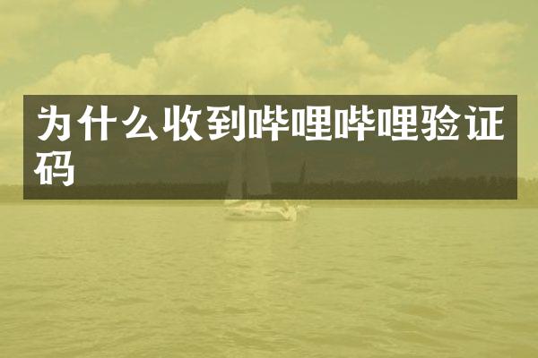 为什么收到哔哩哔哩验证码
