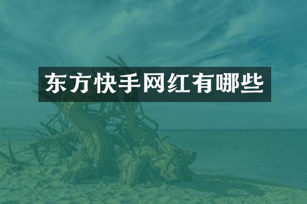东方快手网红有哪些