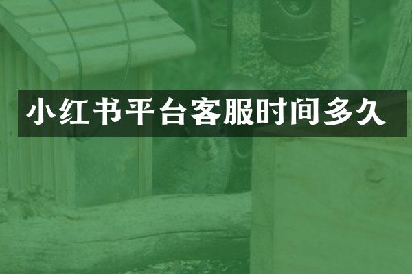 小红书平台客服时间多久