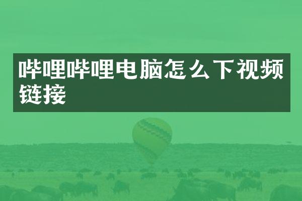 哔哩哔哩电脑怎么下视频链接