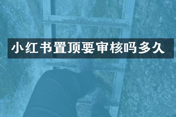 小红书置顶要审核吗多久