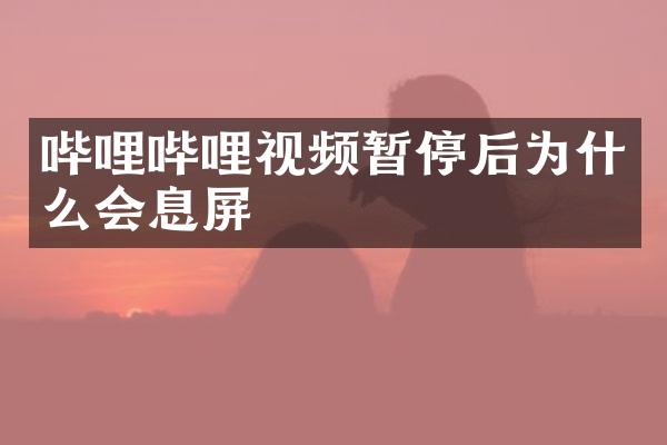 哔哩哔哩视频暂停后为什么会息屏