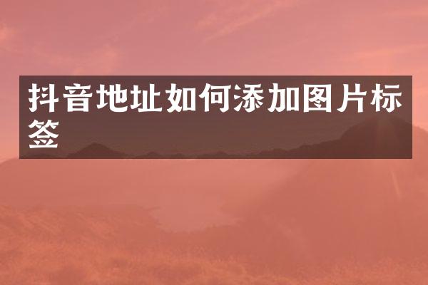 抖音地址如何添加图片标签