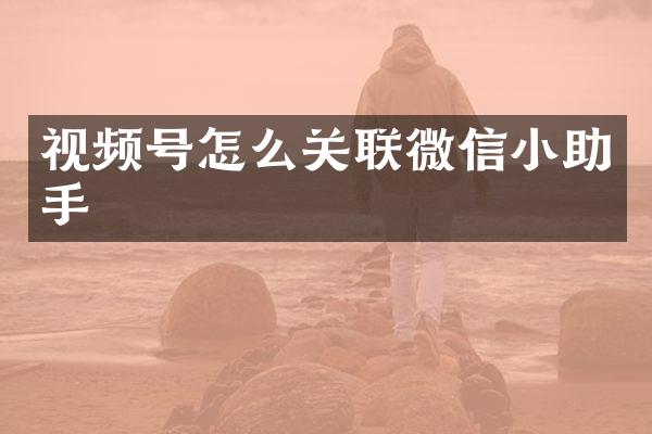 视频号怎么关联微信小助手