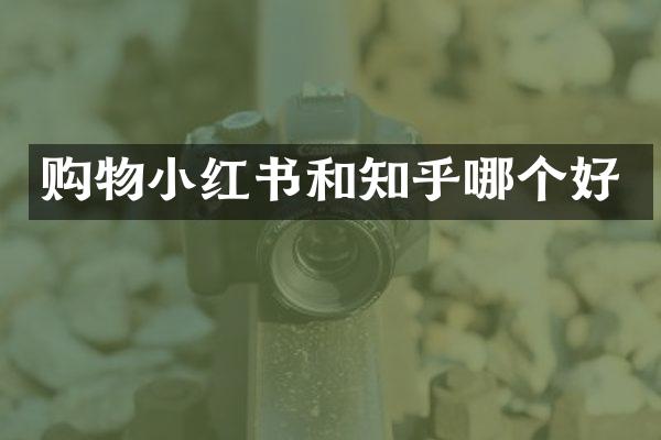 购物小红书和知乎哪个好