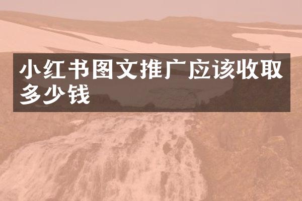 小红书图文推广应该收取多少钱