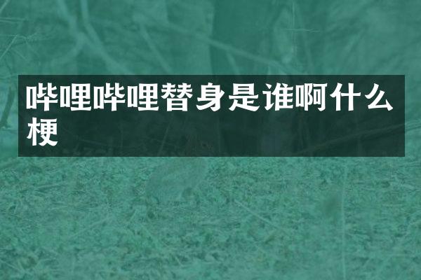 哔哩哔哩替身是谁啊什么梗