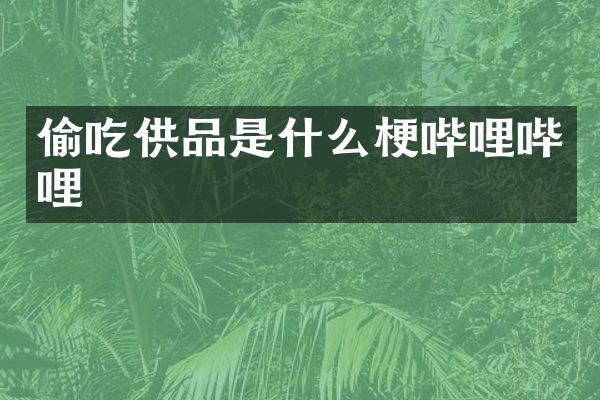 偷吃供品是什么梗哔哩哔哩