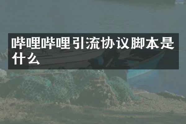 哔哩哔哩引流协议脚本是什么