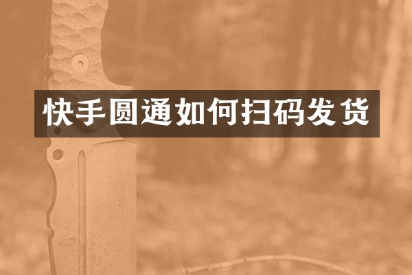 快手圆通如何扫码发货