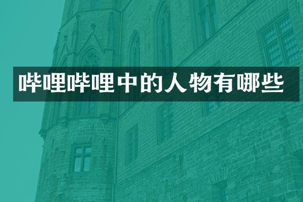 哔哩哔哩中的人物有哪些