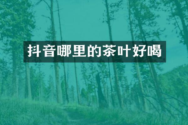 抖音哪里的茶叶好喝