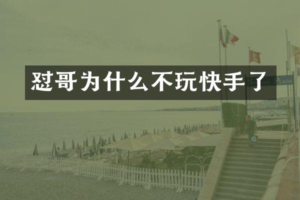 怼哥为什么不玩快手了