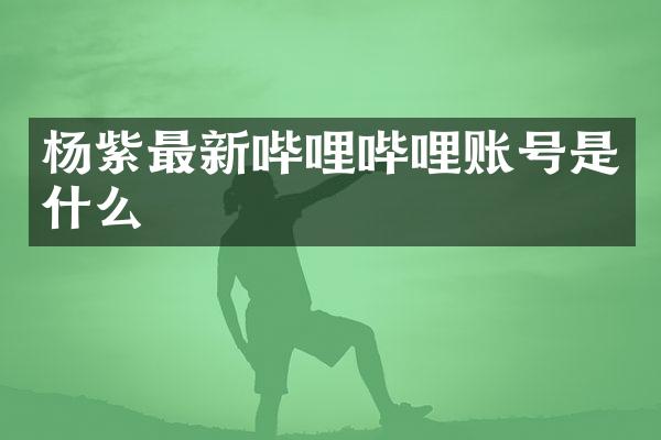 杨紫最新哔哩哔哩账号是什么