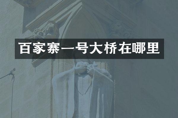 百家寨一号大桥在哪里