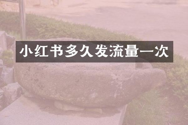 小红书多久发流量一次