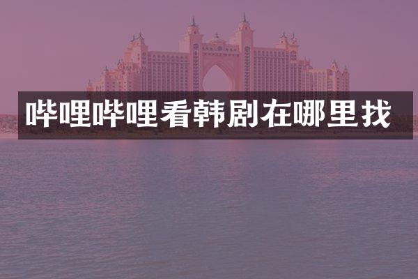 哔哩哔哩看韩剧在哪里找