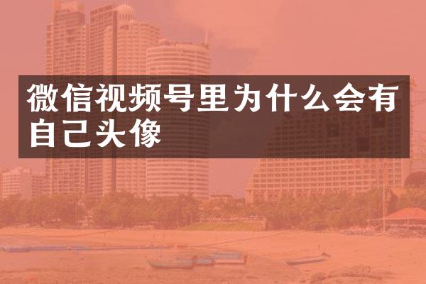 微信视频号里为什么会有自己头像