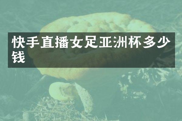 快手直播女足亚洲杯多少钱