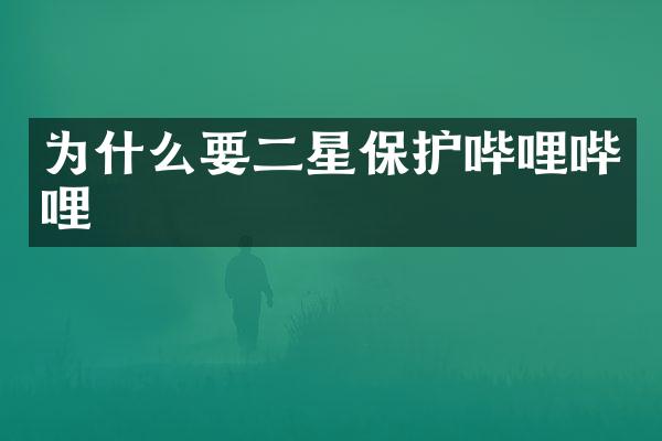 为什么要二星保护哔哩哔哩
