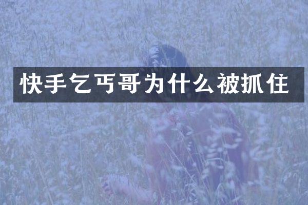 快手乞丐哥为什么被抓住