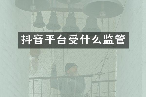 抖音平台受什么监管