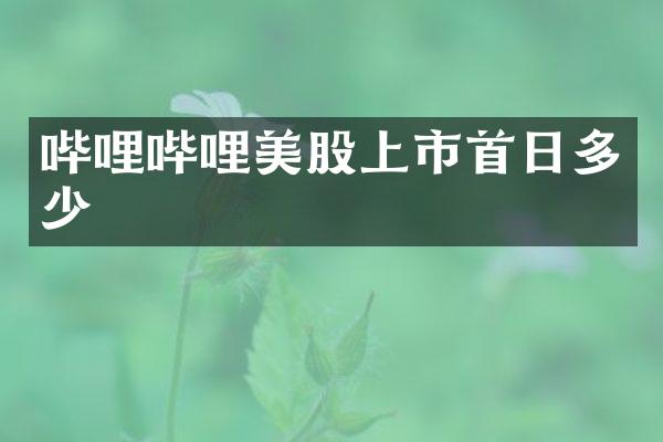 哔哩哔哩美股上市首日多少